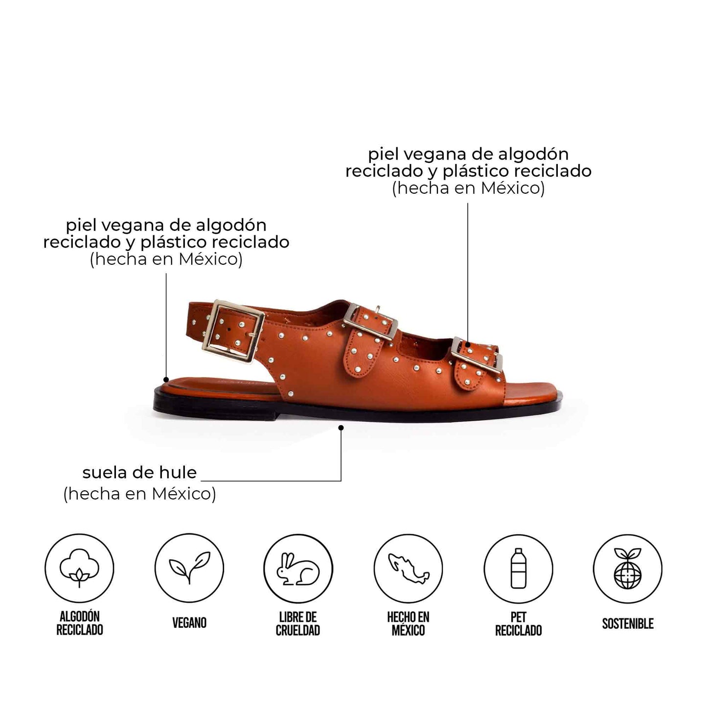 SANDALIAS VICKY CARAMELO